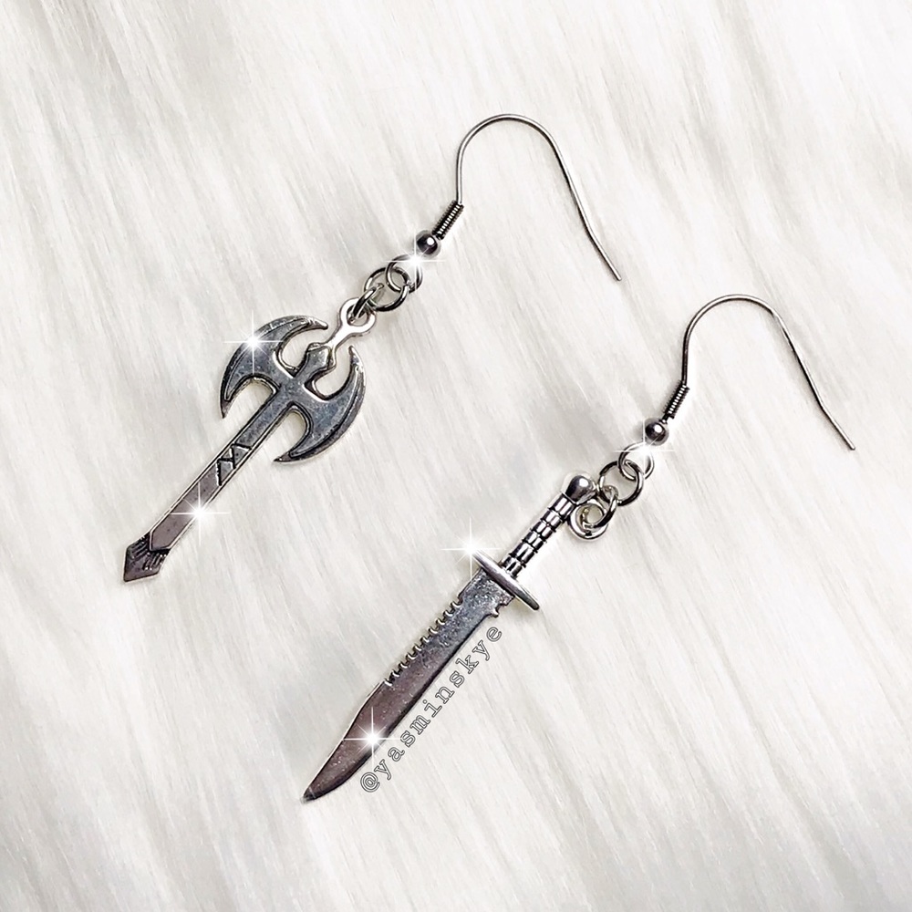 NEW Axe & Sword Earrings 🗡